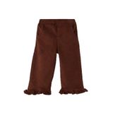 DeFacto Beli Lastikli Wide Leg Düz Paça Kadife Pantolon Kız Bebek, 4-5 Yaş, G1665A525WN, Kahve-BN319, Kız bebek