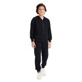 DeFacto Beli Paçası Lastikli Basic Düz Pike Eşofman Altı Erkek Çocuk, 7-8 Yaş, B5755A826SP, Siyah-BK27, Erkek Çocuklar