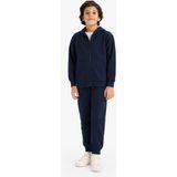 DeFacto Beli Paçası Lastikli Basic Pike Eşofman Altı Erkek Çocuk B5755A826SP - Lacivert-NV135 - 7 - 8 Yaş
