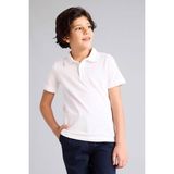 Defacto Beyaz Erkek Çocuk Polo Yaka T-Shirt Kısa Kol Günlük Stil 9 - 10 Yaş