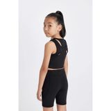 DeFacto Bisiklet Yaka Atlet Kız Çocuk, 11/12 Yaş (152cm), D2949A824SM, Siyah