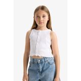 DeFacto Bisiklet Yaka Atlet Kız Çocuk, 9-10 Yaş, D9271A825HS, Beyaz-WT34