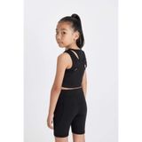 DeFacto Bisiklet Yaka Atlet Kız Çocuk, 9/10 Yaş (140cm), D2949A824SM, Siyah
