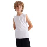 DeFacto Bisiklet Yaka Basic Düz Atlet Erkek Çocuk, 7/8 Yaş (128cm), B0669A8NS, Beyaz