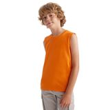 DeFacto Bisiklet Yaka Basic Düz Atlet Erkek Çocuk, 9-10 Yaş, B0669A823SM, Turuncu-OG142, Erkek Çocuklar