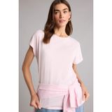 DeFacto Bisiklet Yaka Basic Düz Kısa Kollu Tişört, L, H6449AX26SM, Pembe-PN671, Kadın