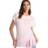 DeFacto Bisiklet Yaka Basıc Düz Kısa Kollu Tişört, M, H6449AX26SM, Pembe-PN671, Kadın