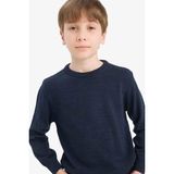 DeFacto Bisiklet Yaka Basic Triko Kazak Erkek Çocuk A4992A825WN - Lacivert-NV168 - 5 - 6 Yaş