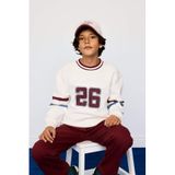 Defacto Bisiklet Yaka Baskılı İçi Yumuşak Tüylü Sweatshirt Erkek Çocuk, 8/9 Yaş (134cm), G4379A825WN, Beyaz, erkek-çocuk