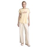 DeFacto Bisiklet Yaka Baskılı Kısa Kollu Tişört, 3XL, H6514AX26SM, Sarı-YL252, Kadın