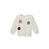 DeFacto Bisiklet Yaka Çiçekli Sweatshirt Kız Bebek, 18-24 AY, G2644A525AU, Bej-BG198, kız-bebek