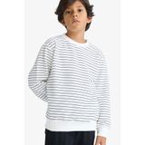 Defacto Bisiklet Yaka Çizgili Sweatshirt Erkek Çocuk, 5-6 Yaş, G2555A825AU, Beyaz-WT32, erkek-çocuk, 5/6 Yaş (116cm)