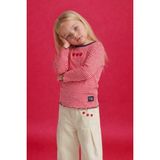 DeFacto Bisiklet Yaka Çizgili Uzun Kollu Tişört Kız Bebek G7463A526SP - Pembe-PN657 - 2 - 3 Yaş