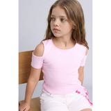 DeFacto Bisiklet Yaka Fitilli Kaşkorse Kısa Kollu Tişört Kız Çocuk H7241A826SM - Pembe-PN663 - 7 - 8 Yaş