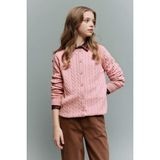 DeFacto Bisiklet Yaka Hırka Kız Çocuk G6979A826SP - Pembe-PN86 - 8 - 9 Yaş