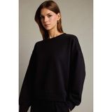 DeFacto Bisiklet Yaka Modal Sweatshirt, L, G2913AX25AU, Siyah-BK81, kadın