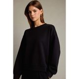 DeFacto Bisiklet Yaka Modal Sweatshirt, M, G2913AX25AU, Siyah-BK81, kadın