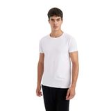 DeFacto Bisiklet Yaka Pijama Üstü Beyaz, 3XL, L4885AZ24WN, Beyaz-WT34, Erkek