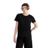 DeFacto Bisiklet Yaka Pijama Üstü, M, B6701AX24SP, Siyah-BK81, Kadın