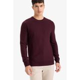 Defacto Bisiklet Yaka Triko Kazak, 3XL, F1777AX25AU, Bordo-BR464, Erkek