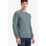DeFacto Bisiklet Yaka Triko Kazak, XL, F1777AX25AU, Mavi-BE528, Erkek