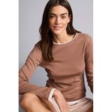 DeFacto Bisiklet Yaka Uzun Kollu Pijama Üstü, L, G0363AX26SP, Kahve-BN299, Kadın