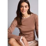 DeFacto Bisiklet Yaka Uzun Kollu Pijama Üstü, M, G0363AX26SP, Kahve-BN299, Kadın