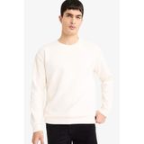 DeFacto Bisiklet Yaka Waffle Sweatshirt, M, G6718AX25AU, Ekru-ER137, erkek