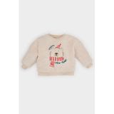 Defacto Bisiklet Yaka Yılbaşı Temalı Pelüş Sweatshirt Erkek Bebek, 12-18 Ay, D6594A524WN, Bej-BG286, erkek-bebek, 12-18 Ay (86cm)