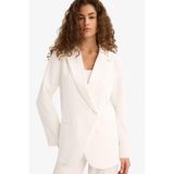 DeFacto Blazer Ceket Beyaz, 38, F8035AX25AU, Beyaz-WT32, Kadın