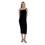DeFacto Bodycon Askılı Midi Elbise, L, C8948AX24SM, Siyah-BK81, Kadın