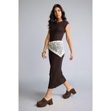 DeFacto Bodycon Vücudu Saran Yuvarlak Yaka Modal Kısa Kollu Maxi Elbise H0862AX26AU - Kahve-BN320 - XS