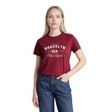 DeFacto Bordo Baskılı Regular Fit Penye T-Shirt, L, H1409AX26SM, Bordo-BR115, Kadın