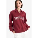 DeFacto Bordo Kadın Sweatshirt F1063AX/BR248