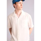 DeFacto Boxy Fit Apaş Yaka Krinkıl Kumaş Kısa Kollu Gömlek, 3XL, H2591AX26SM, Ekru-ER105, Erkek