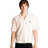DeFacto Boxy Fit Apaş Yaka Penye Kısa Kollu Gömlek, 2XL, G4139AX26SM, Ekru-ER105, Erkek
