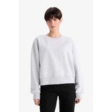 DeFacto Boxy Fit Basıc Sweatshirt, M, B8568AX25AU, Gri, kadın