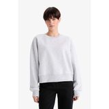 DeFacto Boxy Fit Basıc Sweatshirt, XL, B8568AX25AU, Gri, kadın