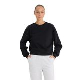 DeFacto Boxy Fit Basıc Sweatshirt, XL, B8568AX25AU, Siyah, kadın