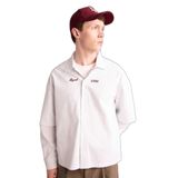 DeFacto Boxy Fit Baskılı Uzun Kollu Gömlek, XL, H7146AX26SP, Ekru-ER105, Erkek