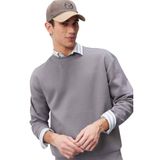 DeFacto Boxy Fit Bisiklet Yaka Basic Düz Pike Sweatshirt, L, E1519AX25SP, Gri-GR206, erkek