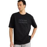 DeFacto Boxy Fit Bisiklet Yaka Baskılı Kısa Kollu T-Shirt Siyah, XS, F9681AX26SP, Siyah-BK81, Erkek