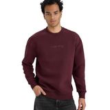 DeFacto Boxy Fit Bisiklet Yaka İçi Yumuşak Tüylü Baskılı Sweatshirt, S, X8282AZ25AU, Bordo-BR230, erkek