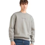 DeFacto Boxy Fit Bisiklet Yaka İçi Yumuşak Tüylü Baskılı Sweatshirt, S, X8282AZ25AU, Gri-GR169, erkek