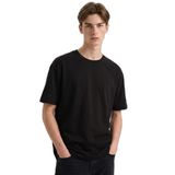 DeFacto Boxy Fit Bisiklet Yaka Kısa Kollu T-Shirt Siyah, S, F9561AX26SP, Siyah-BK81, Erkek