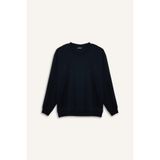 DeFacto Boxy Fit Büyük Beden Pike Sweatshirt, 4XL, H1001AX26SP, Lacivert-NV64, erkek