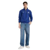DeFacto Boxy Fit Dik Yaka Baskılı Sweatshirt, M, F9709AX26SP, Mavi-BE753, erkek