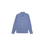DeFacto Boxy Fit Gömlek Yaka Krinkıl Uzun Kollu Gömlek, XL, H2290AX26SP, İndigo-IN272, Erkek