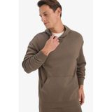 DeFacto Boxy Fit Kapüşonlu Kanguru Cepli Jakarlı Sweatshirt, S, E9308AX25AU, Kahve-BN571, erkek