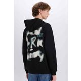 DeFacto Boxy Fit Kapüşonlu Sırt Baskılı Sweatshirt D8021AX25SP